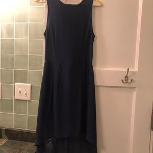 Topshop navy high-low dress